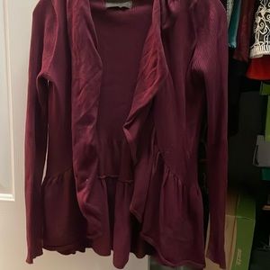 Anthropologie. Maroon cardigan .  Size xs